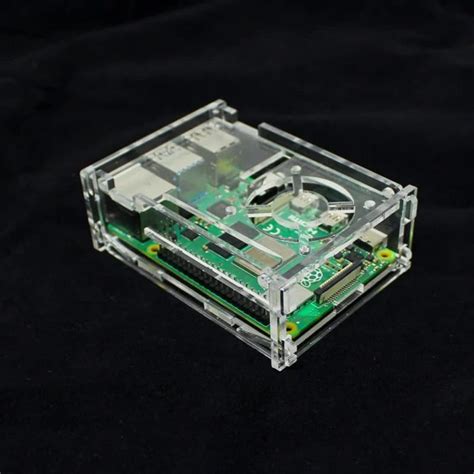 Acrylic Case for Raspberry PI 4 Model B with Cooling Fan Slot | Robodo