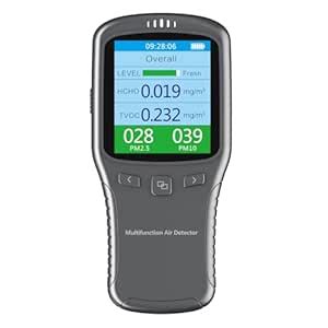 Air Quality Monitor Indoor, 5 in 1 Formaldehyde Detector, voc Meter ...