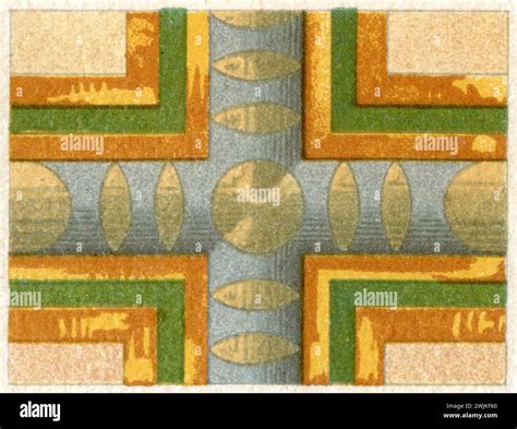 Ceiling of the Temple of Theseus (Athens) , (encyclopedia, 1888), Decke ...