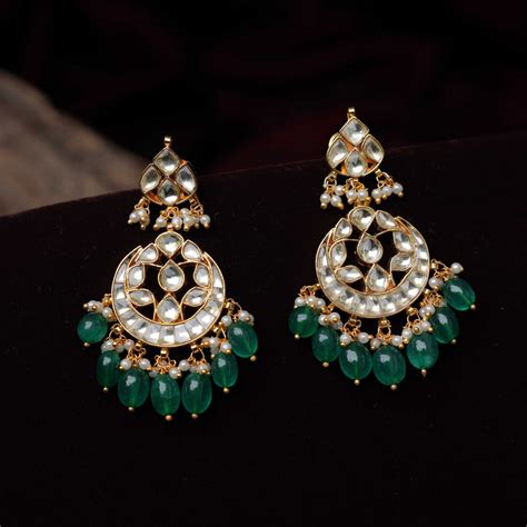 Kundan chandbali Earrings | Polki chandbali Earrings | Trendy Jewellery
