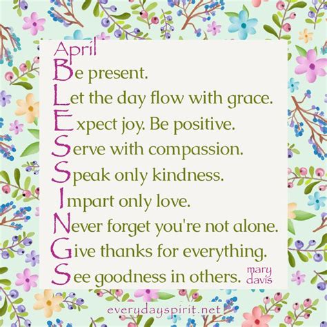 april blessings quotes