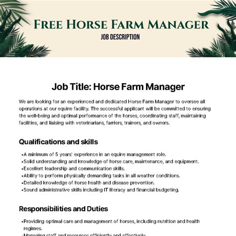 Horse Training Job Description at Teresa Huffman blog
