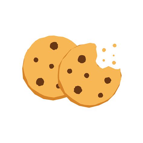 White chocolate chip cookies, icon, Vector, Illustration. 12490361 ...