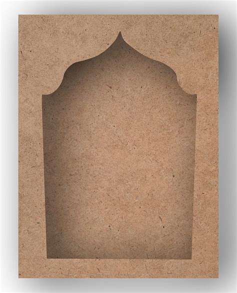 DOTME® Plain Jharokha Frame Design Premarked MDF Cutout for Craft Work ...