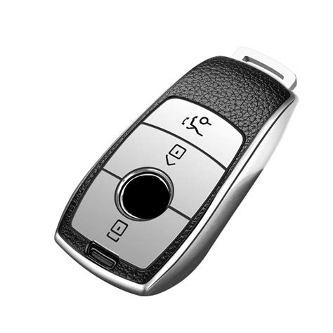 JVCV® Premium Soft TPU Leather Pattern Key Cover Compatible with Benz E ...