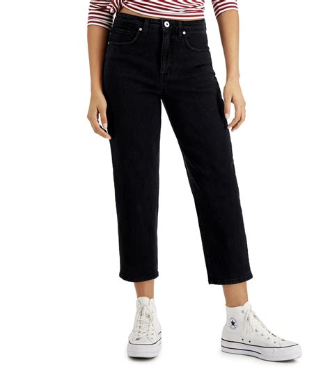Style & Co. Women's Highrise Vintage Straight Mom Jean Washed Black ...
