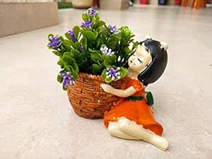 Rv'S Garden Handmade Cute Dreaming Girl With Pot, Amazing & Trendy ...