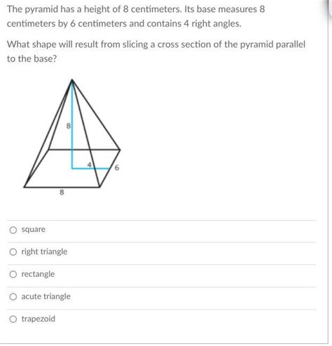 The triangular prism is 1 foot high. The triangle that forms the base ...