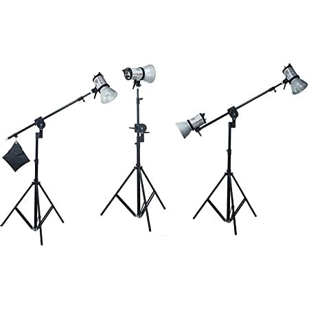 HIFFIN® Photo Studio 9 FT Light Stand with 4.5 FT Boom Arm and Empty ...