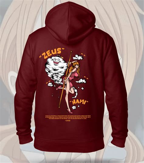 Nami One Piece Hoodie – Zeus Thundercloud Design – Bowchika