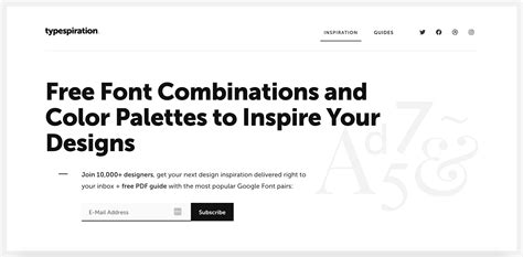 Top 10 Font Pairing Generator