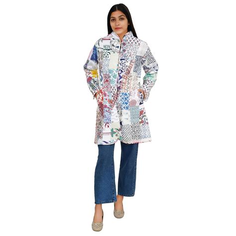 Buy Handicraft Bazarr Winter Long Sleeve Blazer For Women Jacket Kantha ...