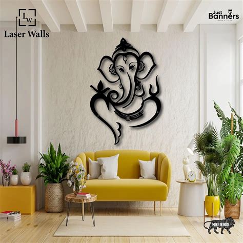 Lord Ganesha Metal Wall Art from Laserwall, God for Pooja romm, Living ...