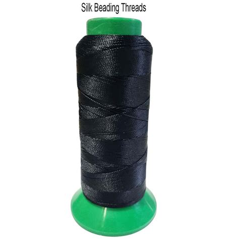Black 100 Meter Cone Spool Silk beading threads in size about 0.6mm be ...