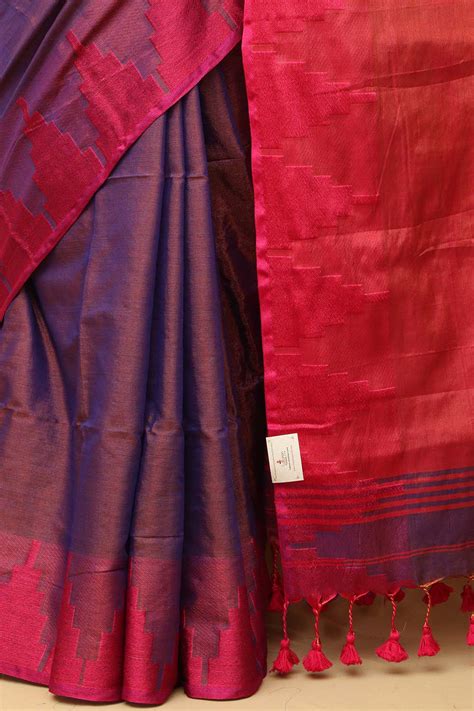 Elegant Purple Bengal Saree