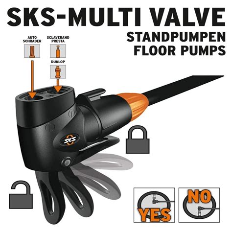 SKS Germany Pump | Multi-Valve Head | Cycling Boutique