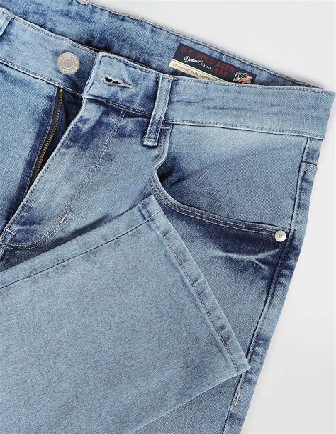Men Blue Brandon Slim Tapered Fit Stone Wash Jeans – U.S. Polo Assn. India