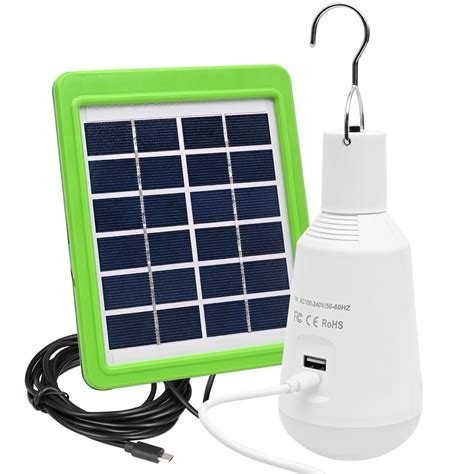 GIGAWATTS GW-168B 7W Solar LED Portable Bulb with 6V Panel 2600 mAh ...