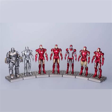 Iron Man MK1 to MK7 Armory Set – 4 Inch ZD Toys Collectible Figures ...