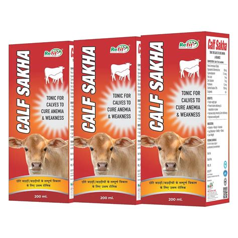 REFIT ANIMAL CARE Calf Growth Tonic Liquid Feed Supplement Syrup, Set ...