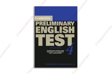 [Sách] CAMBRIDGE PRELIMINARY ENGLISH TEST 4 (PET 4): STUDENT'S BOOK ...