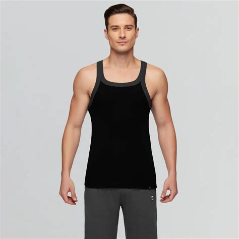 Buy Activo Combed Cotton [Black] Gym Vest – XYXX Apparels