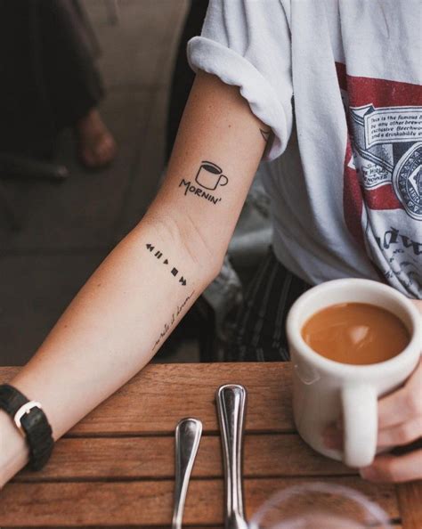 coffee tattoo ideas minimalist