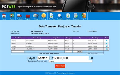 Image result for Contoh Tampilan Menu Utama Point of Sale Java