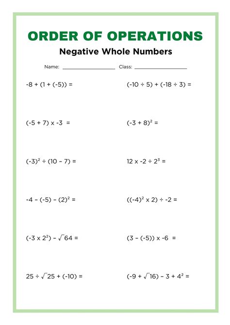 Image result for Integer Order of Operations