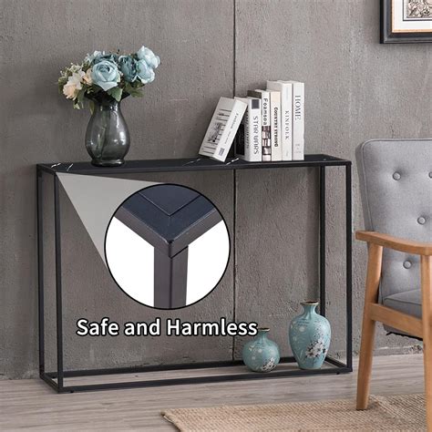 Buy Hipappy 42”Console Tables for Entryway,Faux Marble Sofa Tables ...