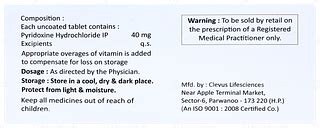 B Six 40 Mg Tablet 10 - Uses, Side Effects, Dosage, Price | Truemeds