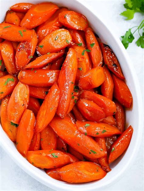 Oven Roasted Brown Sugar Glazed Carrots – Cookin' with Mima