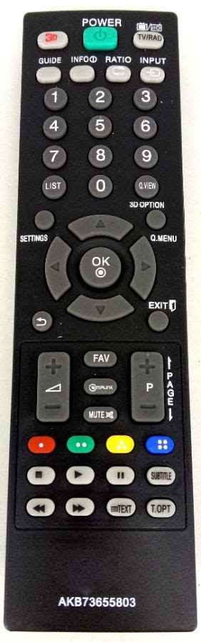 LG AKB73655822 - replacement remote control - $14.7 : REMOTE CONTROL WORLD