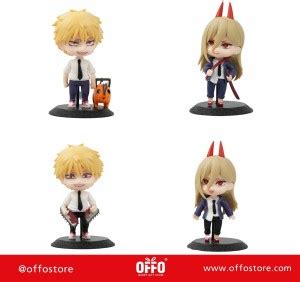 OFFO Chainsaw Man Anime Tiny Action Figures Set of 4 for Home Decors ...