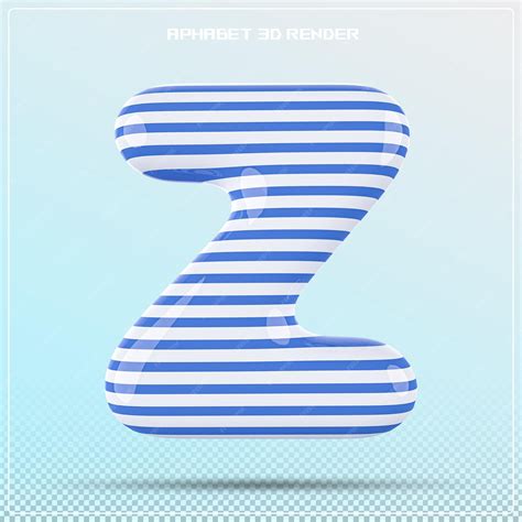 Premium PSD | Blue letter z font bubble alphabet 3d render