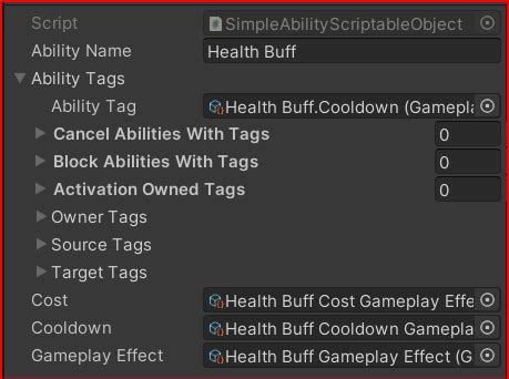 Unity Ability System Tutorial 的图像结果