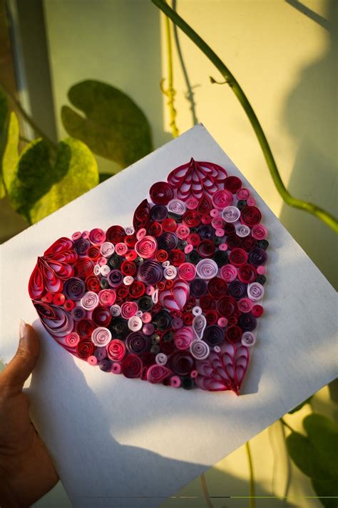 Lara jean valentine's card Heart quilling | Diy gifts, Diy quilling crafts, Diy gifts for him