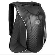 BACKPACKS - OG10 Black Motorcycle Hard Backpack Bike Riders Shoe Lapto ...