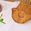 Hamsa Hand Wooden Platter With Dip Bowl Online - Premium Platter | Nestasia