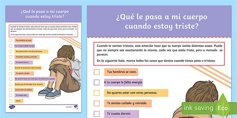 Guía de Trabajo: ¿Qué le pasa a mi cuerpo cuando estoy triste?