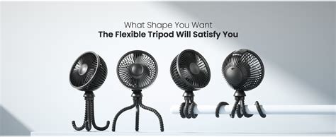 Gaiatop Baby Stroller Fan, Small Clip On Fan Portable 4000 mAh ...