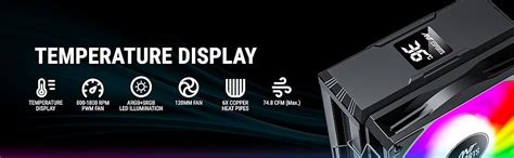 Ant Esports ICE- C612 Digital CPU Cooler/CPU Fan with LED Temperature ...