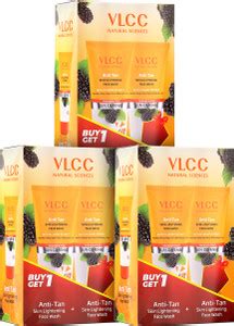 VLCC Anti Tan Skin Lightening Buy One Get One - Pack of 3 Face Wash ...