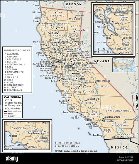 West coast usa map hi-res stock photography and images - Alamy