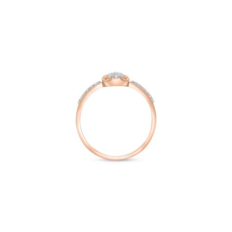 14 KT Rose Gold Paisley Diamond Ring