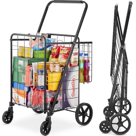 VEVOR 41.1-in Shelf Utility Cart, Heavy-Duty Metal Frame, 110 lbs. Load ...