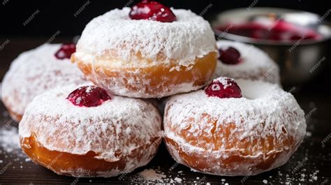 Premium AI Image | Paczki Traditional Polish Doughnuts for Fat Tuesday