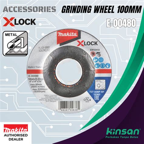 Jual Makita E-00480 Mata Gerinda Poles/Asah XLOCK 4" 100MMx6MM Grinding ...