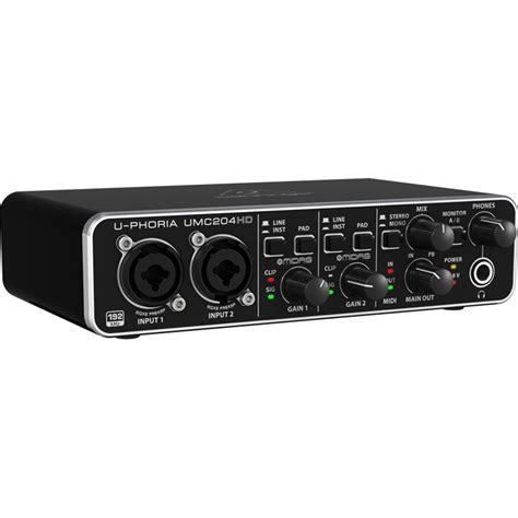 Behringer U Phoria Umc204hd Audiophile 2x4 Usb Audio Midi Interface ...