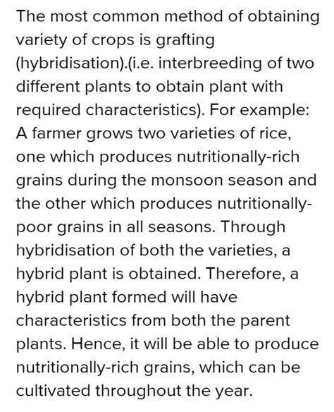 what is most common method of obtaining improved varieties of crops ...